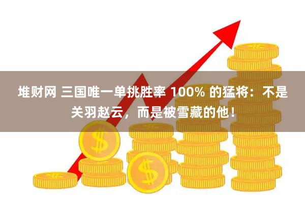 堆财网 三国唯一单挑胜率 100% 的猛将：不是关羽赵云，而是被雪藏的他！